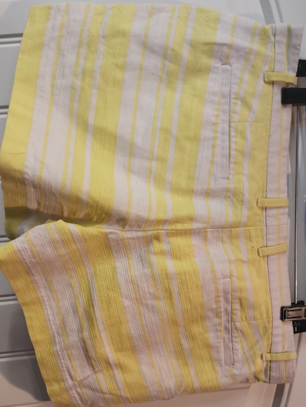 GAP Yellow and White Striped Women's Shorts - Picture 5 of 6